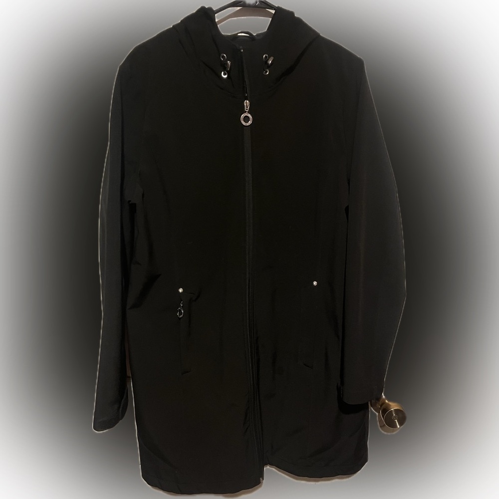 Calvin Klein -Black Zip-Up Rain coat/Jacket